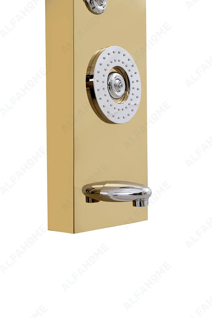 6 Function Shower Panel with Display (Gold)by Alfahome