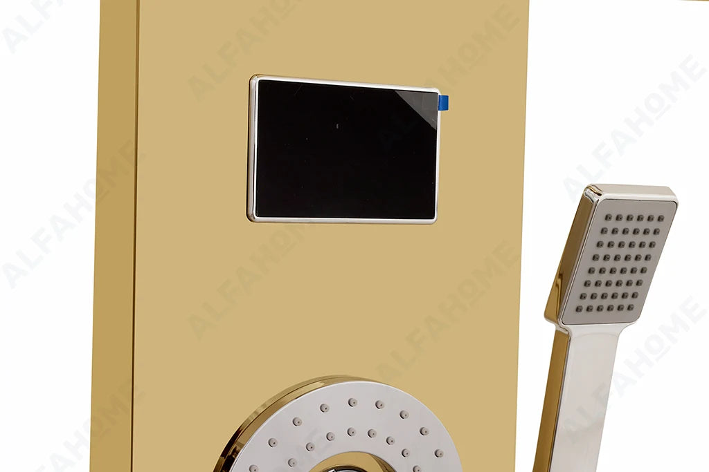 6 Function Shower Panel with Display (Gold)by Alfahome