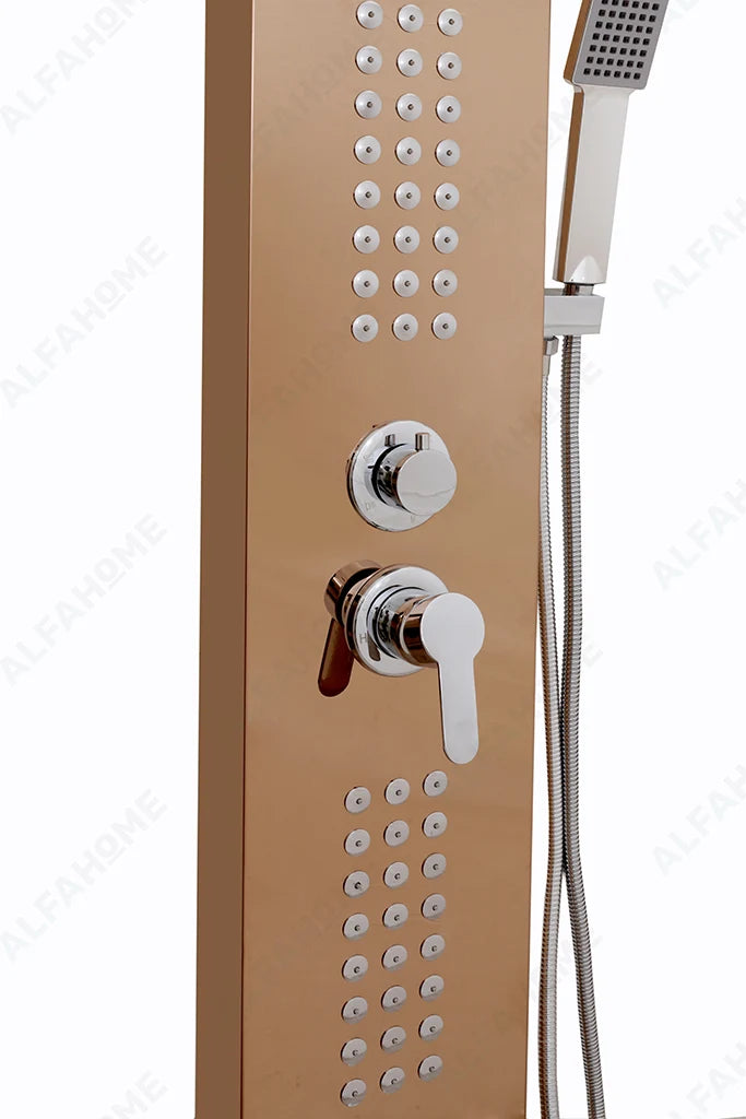 5 Function Shower Panel (Rose Gold) by Alfahome