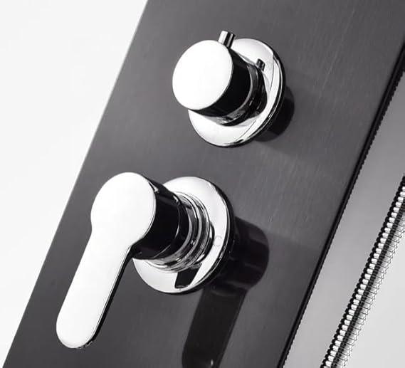 5 Function Shower Panel (Black) by Alfahome