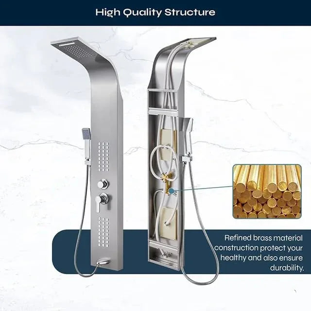 5 Function Shower Panel (Silver) by Alfahome