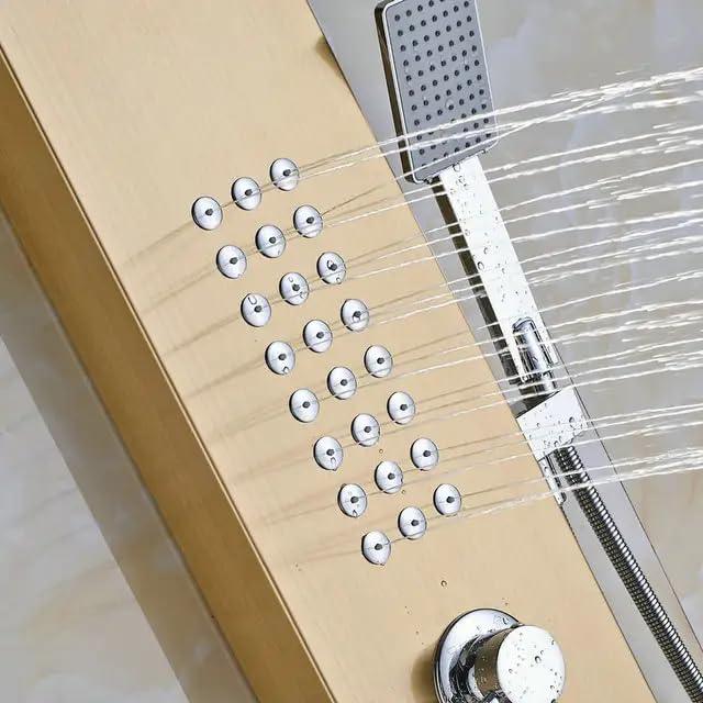 5 Function Shower Panel (Gold) by Alfahome