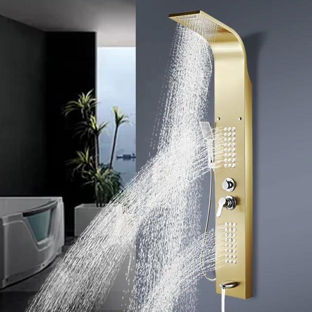 5 Function Shower Panel (Gold) by Alfahome