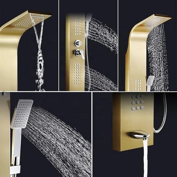 5 Function Shower Panel (Gold) by Alfahome
