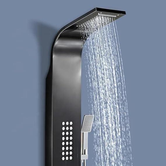 5 Function Shower Panel (Black) by Alfahome
