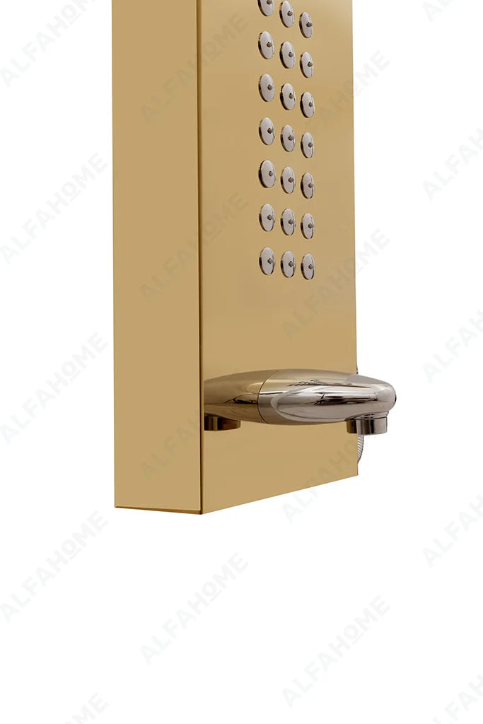5 Function Shower Panel (Gold) by Alfahome