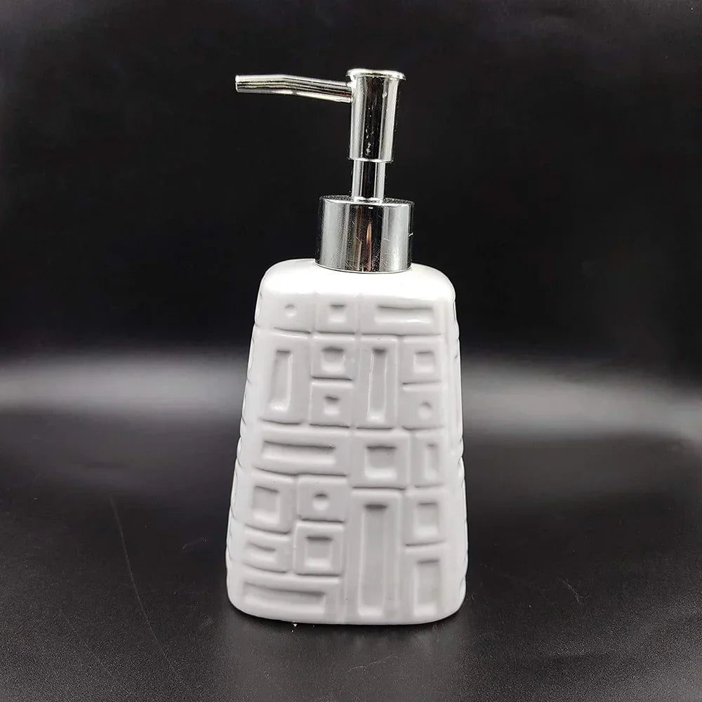 White Ancient Premium Ceramic Soap Dispenser