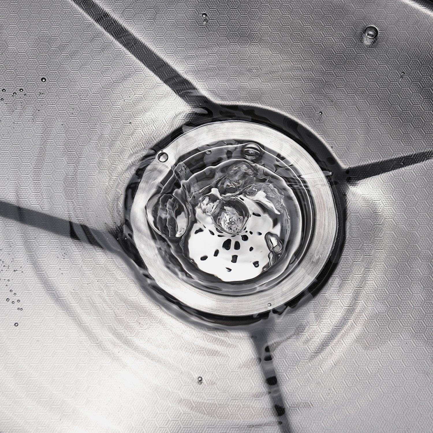 Adjustable Waterfall Faucet Kitchen Sink with Digital Temperature Display & LED Lighting by AlfaHome