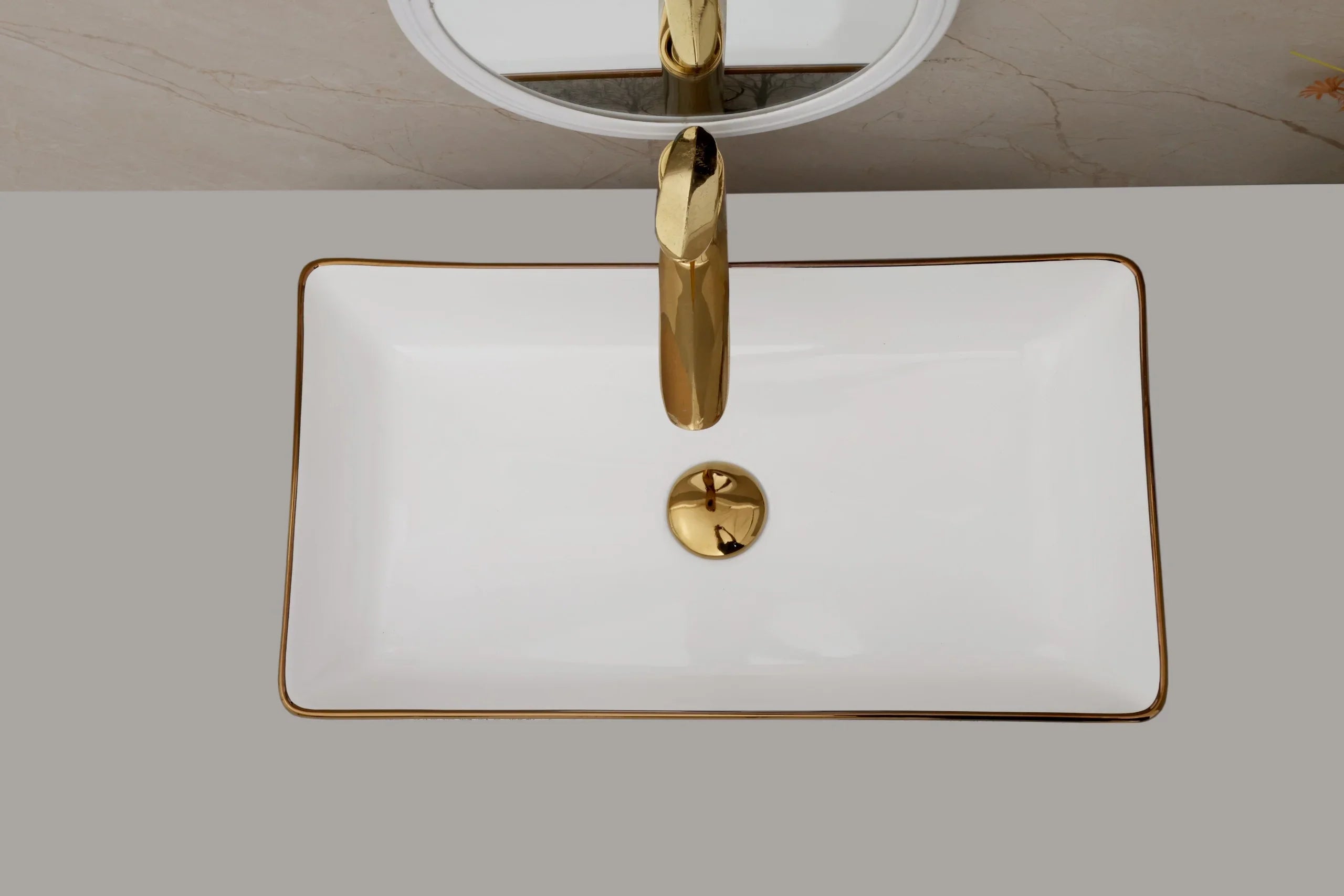 Golden Deer Table-top Wash Basin by Alfahome