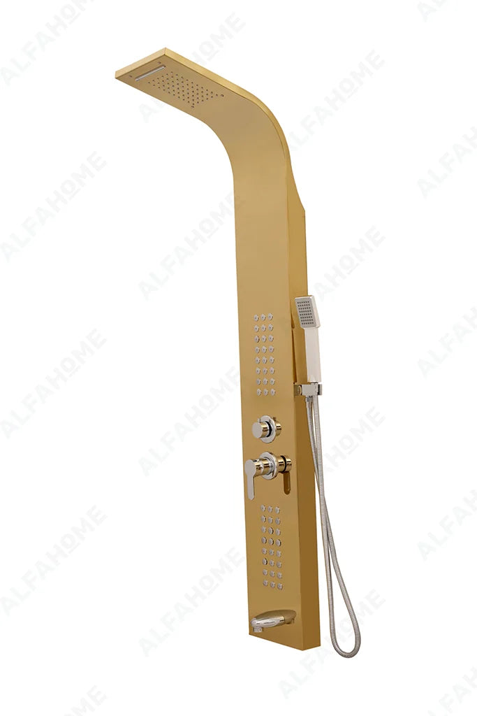 5 Function Shower Panel (Gold) by Alfahome