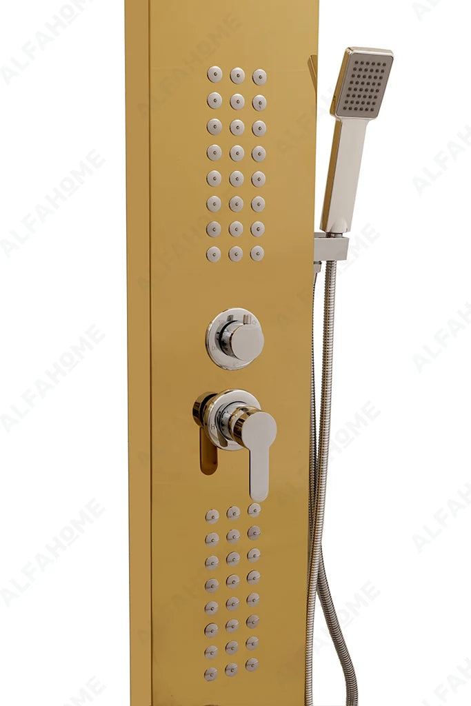 5 Function Shower Panel (Gold) by Alfahome