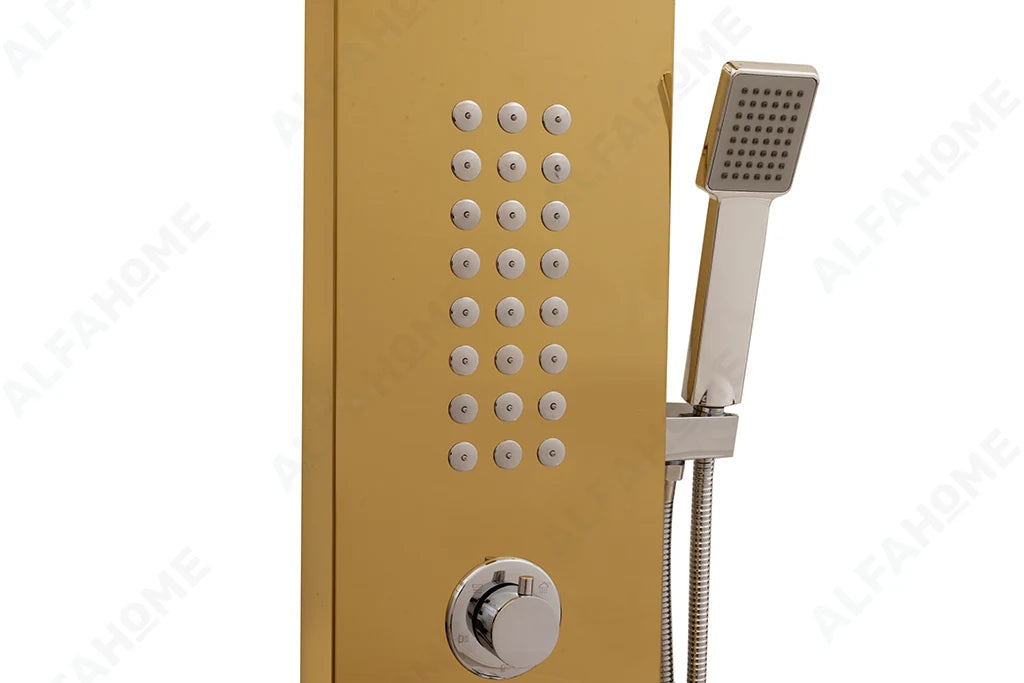 5 Function Shower Panel (Gold) by Alfahome