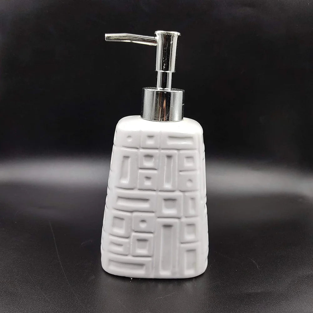 White Ancient Premium Ceramic Soap Dispenser