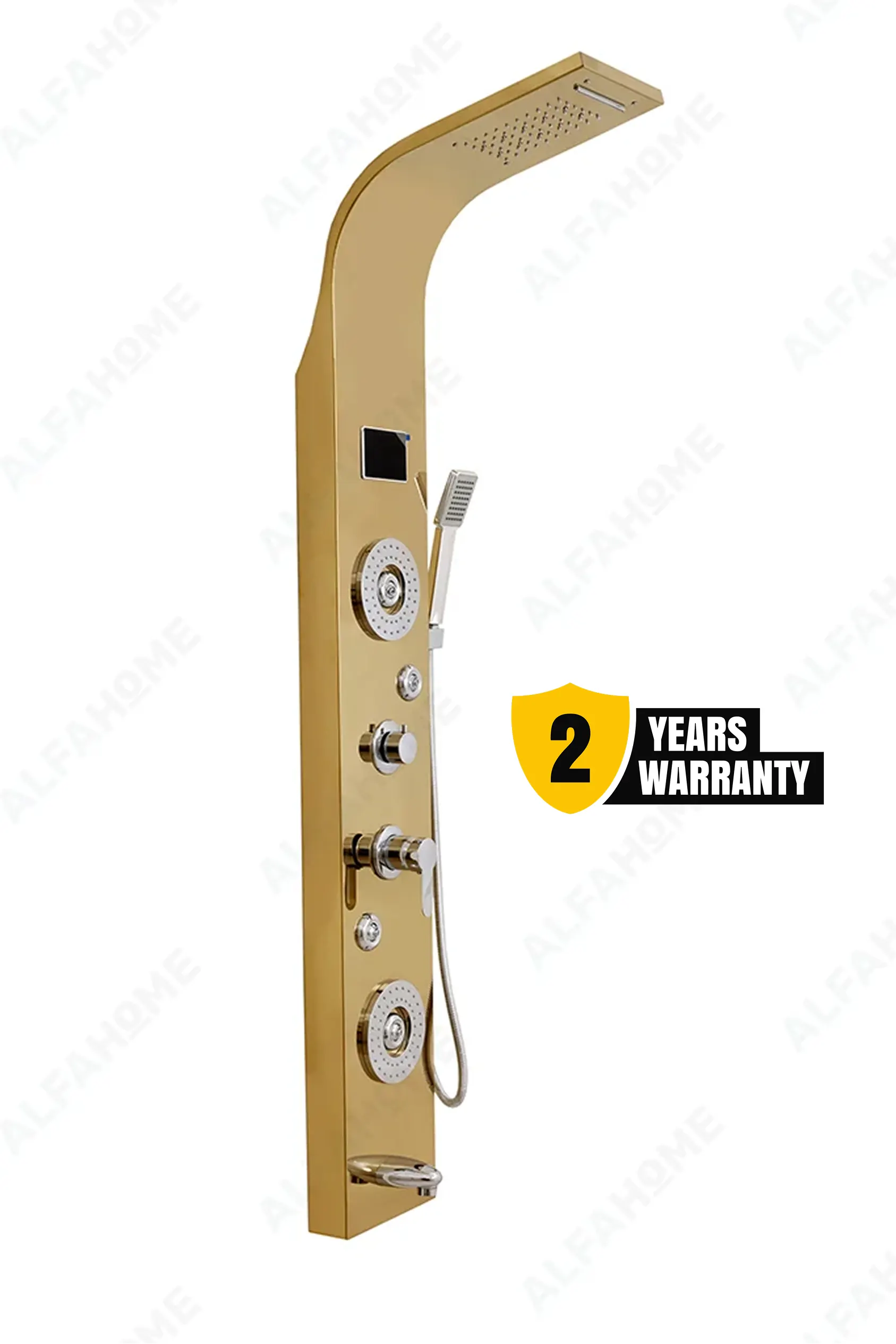 6 Function Shower Panel with Display (Gold)by Alfahome
