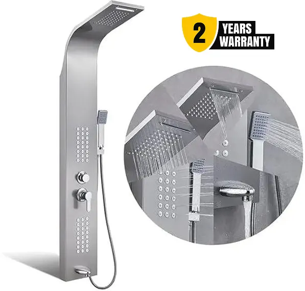 5 Function Shower Panel (Silver) by Alfahome